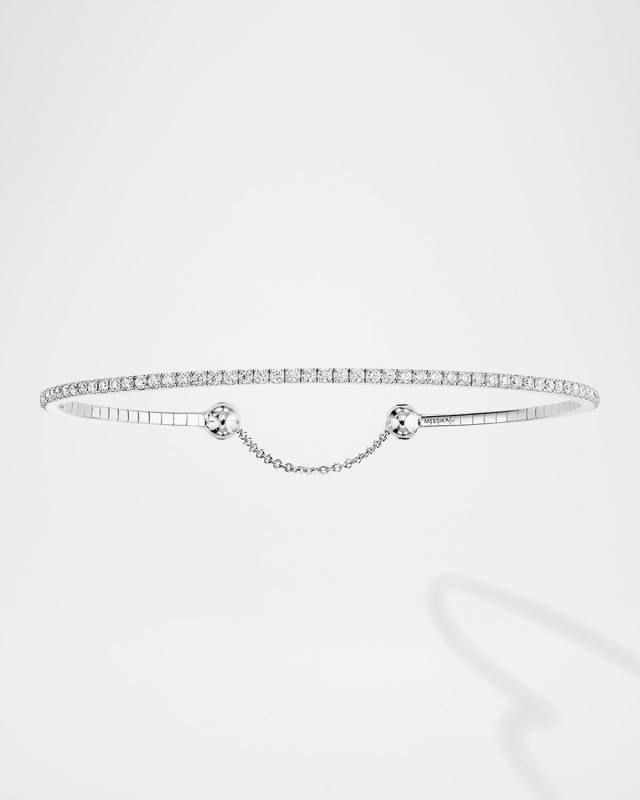 SKINNY 18K WHITE GOLD DIAMOND BRACELET